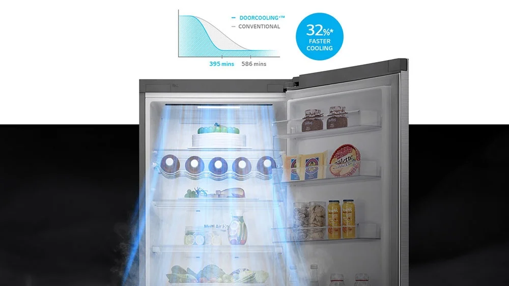 Inovatívne funkcie chladničky predlžujú čerstvosť potravín.