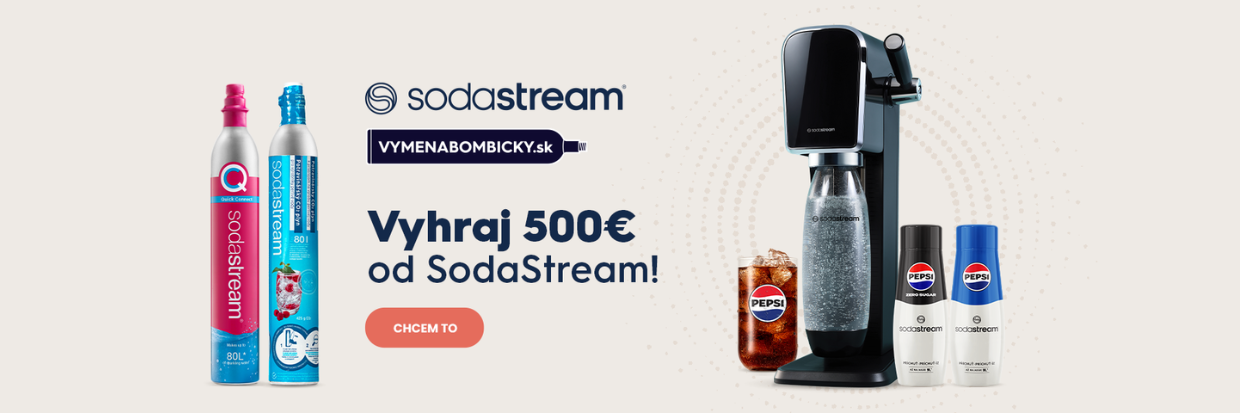 SodaStream súťaž o 500 EUR hlavný banner