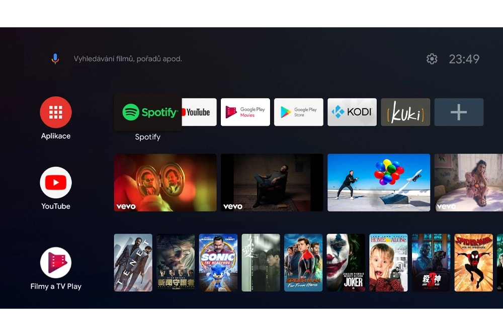 Služby a aplikcie Android TV boxu.