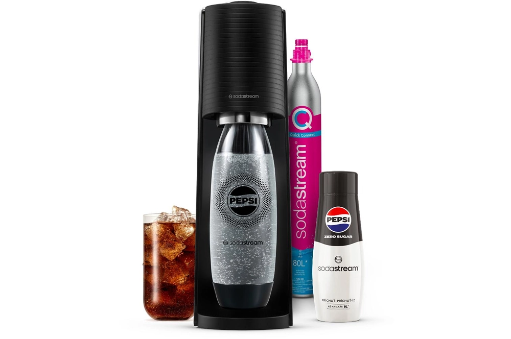 SodaStream akcia Terra Black Pepsi Zero Megapack.