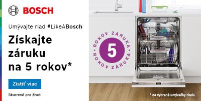 Záruka 5 rokov na vybrané spotrebiče BOSCH