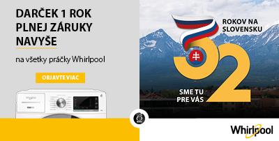 Whirlpool darček 1 rok plnej záruky navyše